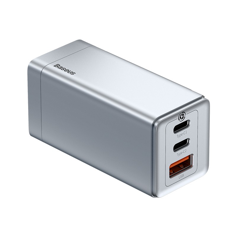 Củ sạc nhanh Baseus GaN Pro Travel Quick Charger 65W kèm dây cáp Type-C to Type-C ( Type Cx2 + USB , PD3.0 )