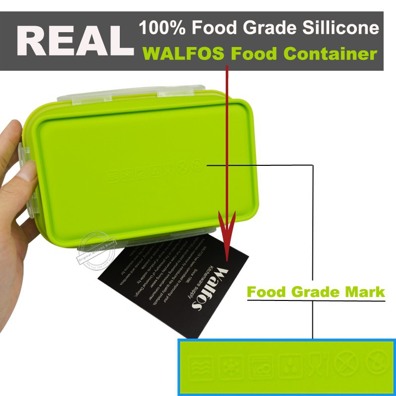 Hộp Đựng Cơm/Thực Phẩm WALFOS Gấp Gọn Bằng Silicon Dung Tích