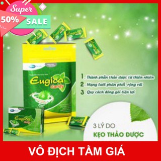 KẸO HO EUGICA THẢO DƯỢC TÚI ZIP 15 VIÊN GIÚP GIẢM HO, NGỨA RÁT HỌNG