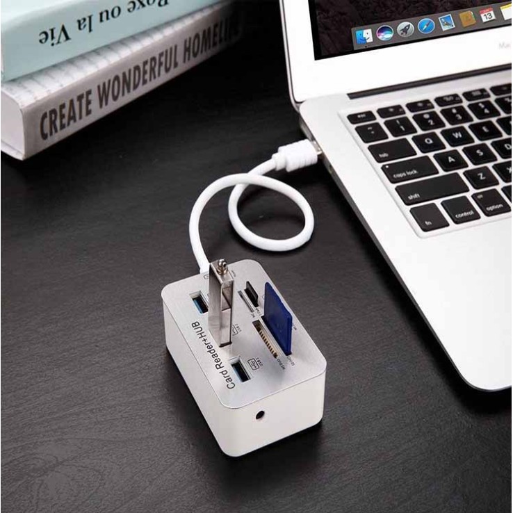 Hub Chuyển Đổi Đa Năng USB 3.0 + Đọc Thẻ Các Loại