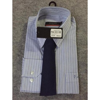 Áo Sơ Mi Nam Dài Tay Pierre Cardin Long Sleeve Shirt Mens With Giorgio Tie Cao Cấp (Sọc Caro - UK )