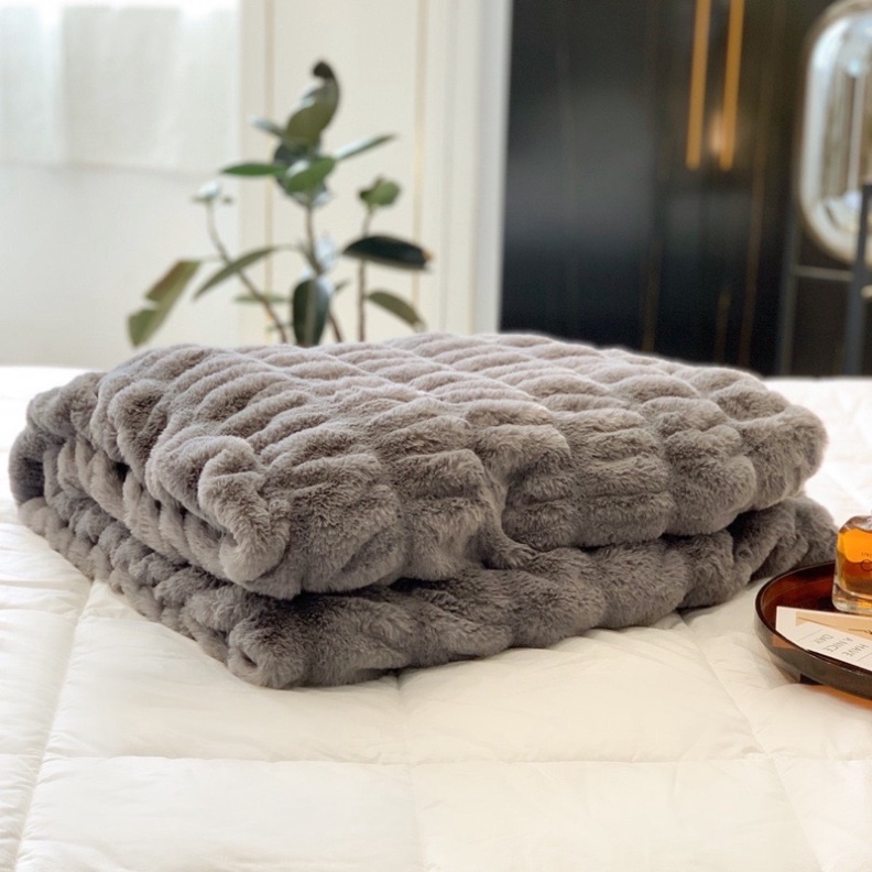 [HÀNG LOẠI 1] Chăn Lông Hồ Li Cao Cấp Hàng Xuất Khẩu Sang Trọng, Chất Liệu Lông Hồ Li Dầy Dặn Mềm Mịn,Kích Thước M5x2m G