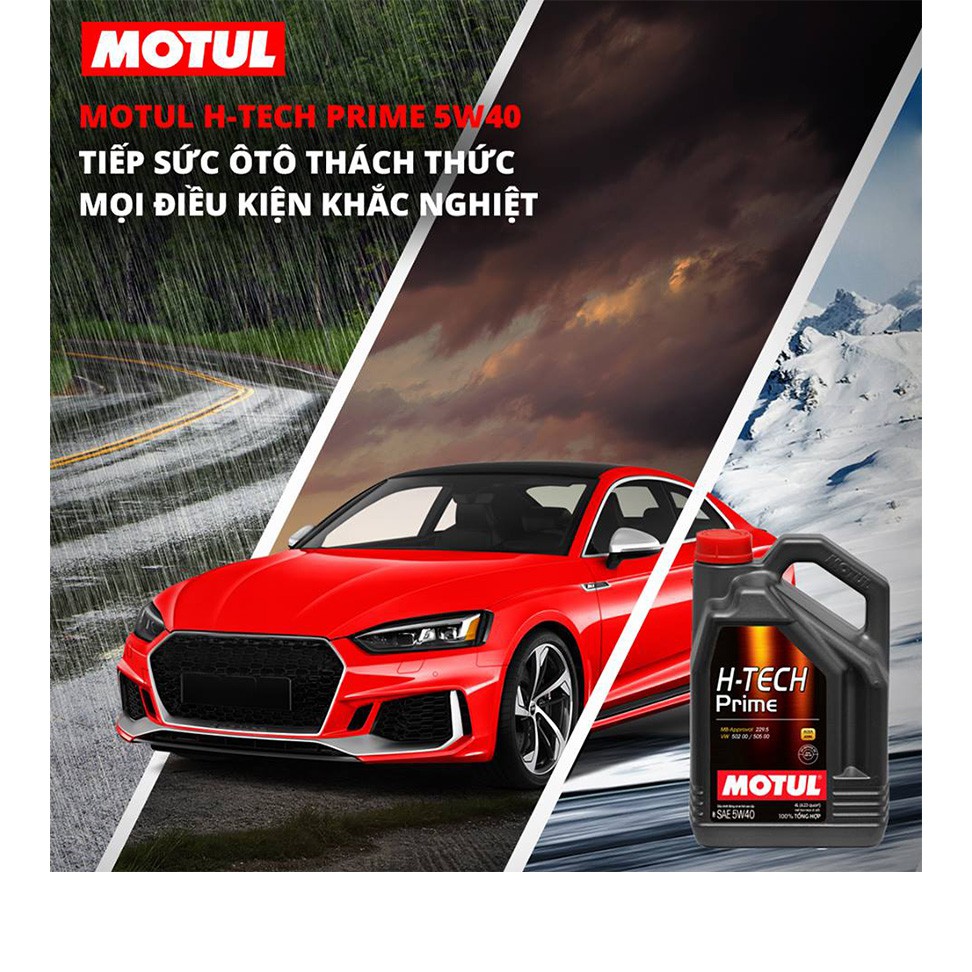 Motul H-Tech Prime 5W40 - Nhớt tổng hợp cho xe hơi máy xăng/ dầu cao cấp