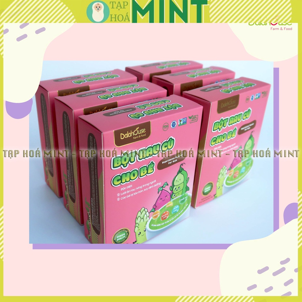 Hộp bột rau củ sấy lạnh 7 vị Dalahouse bé ăn dặm - Tạp hóa mint