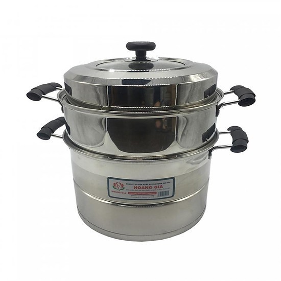 Nồi hấp inox 2 tầng Hoàng Gia các size 24cm,26cm,28cm, 30cm