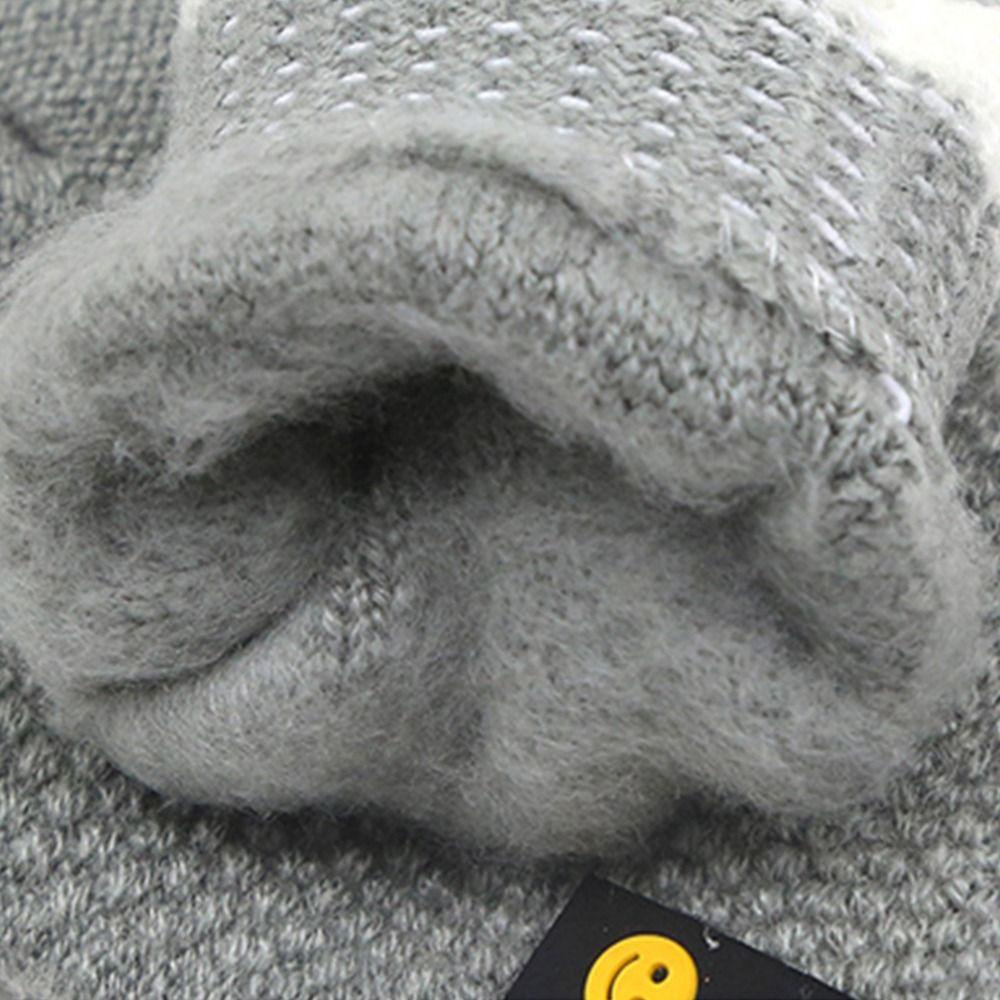 Găng Tay Đan Len Hình Mặt Cười Dễ Thương Cho Bé