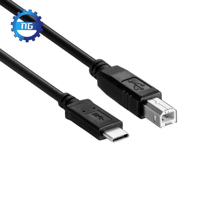 [Ready Stock]USB-C USB 3.1 Type C Male to USB2.0 USB B Male Data Cable for Laptop Printer Hard Disk 1m