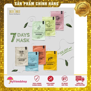 Mặt nạ dưỡng trắng da, dưỡng ẩm 7 ngày - riori 7 days whitening mask r001