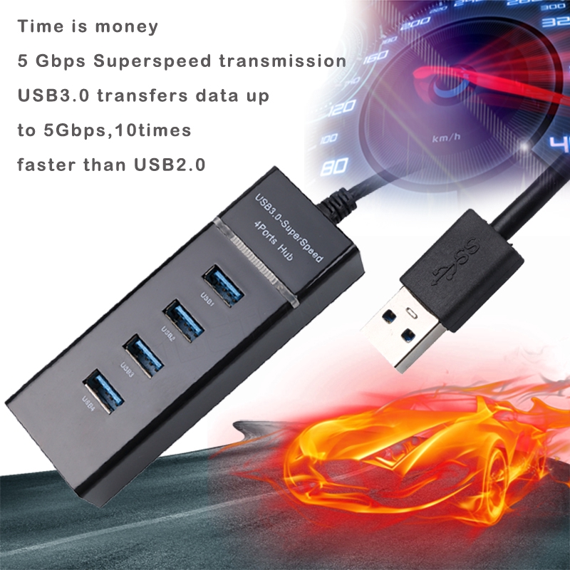 Hub chia 4 cổng USB 3.0 tốc độ cao chuyên dùng cho PC / laptop