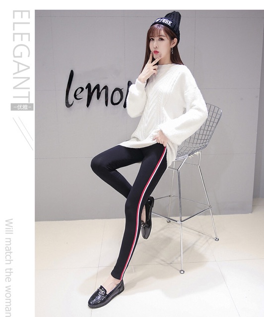 Quần legging big size thun gân sọc dọc size lớn 3XL 65-80kg