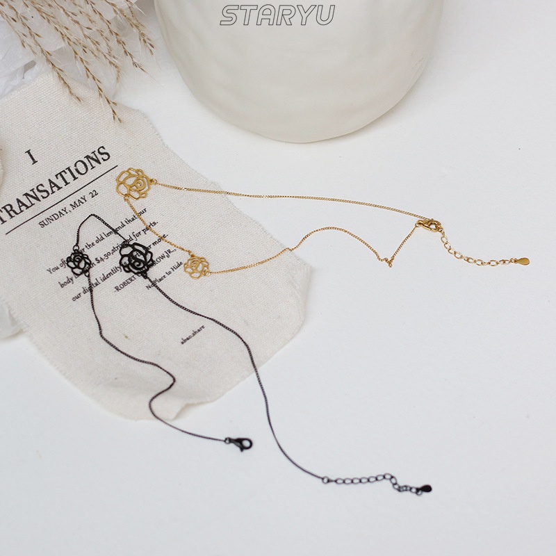 Vòng cổ Choker Hoa Trà Thanh Lịch