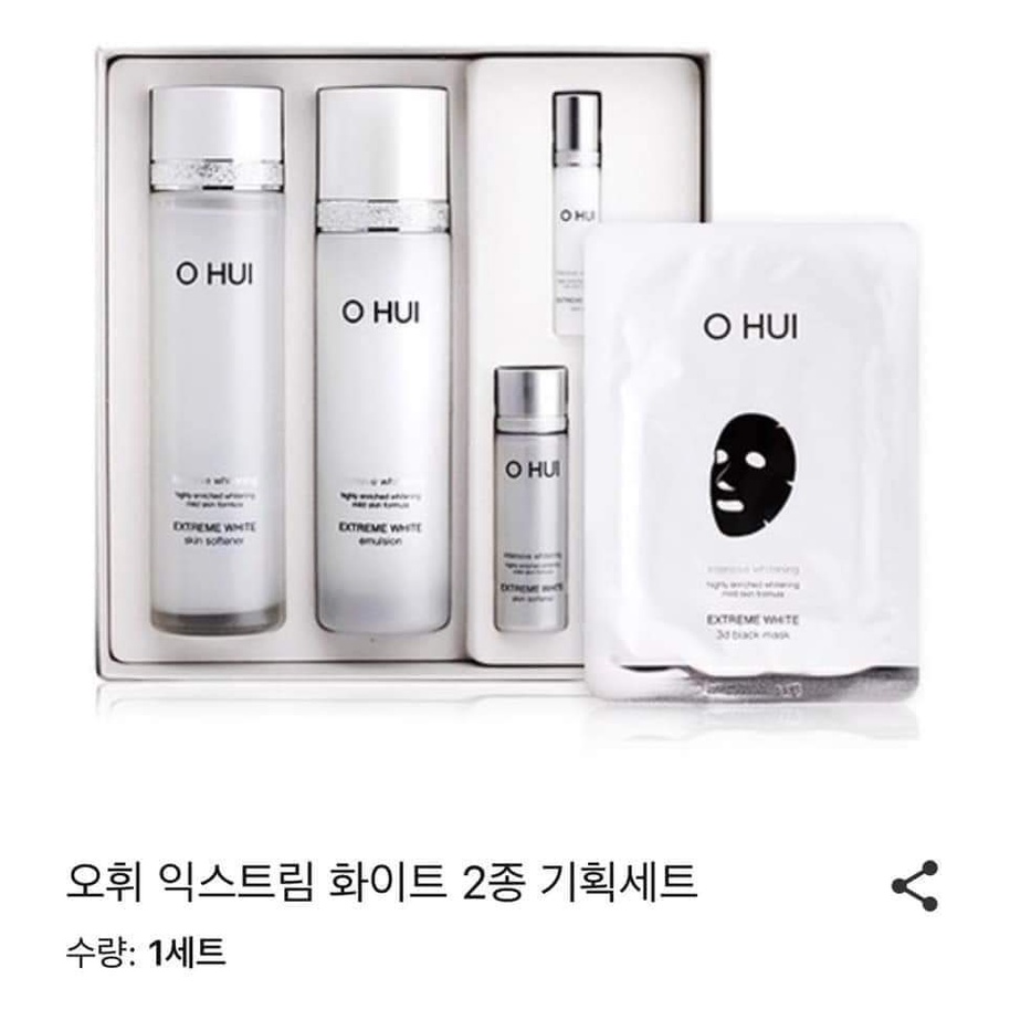 Nước Hoa Hồng Và Sữa Dưỡng Trắng Da Ohui Extrem White   -Dưỡng Trắng Da - Mờ Nám - Cấp Ẩm - Chống Lão