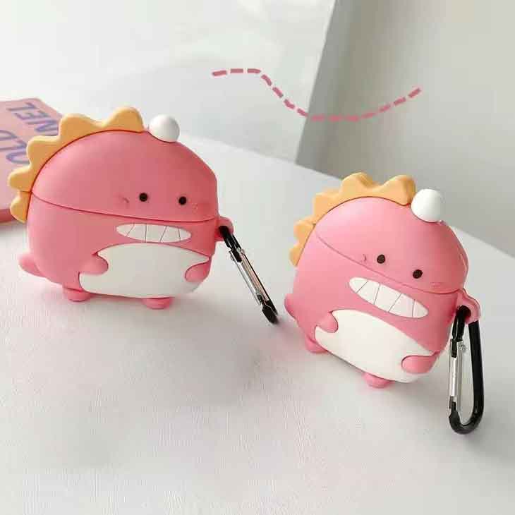 Vỏ Bọc Silicone Bảo Vệ Hộp Đựng Tai Nghe Airpod 1 / 2 / 3 / pro Hình Khủng Long Dễ Thương