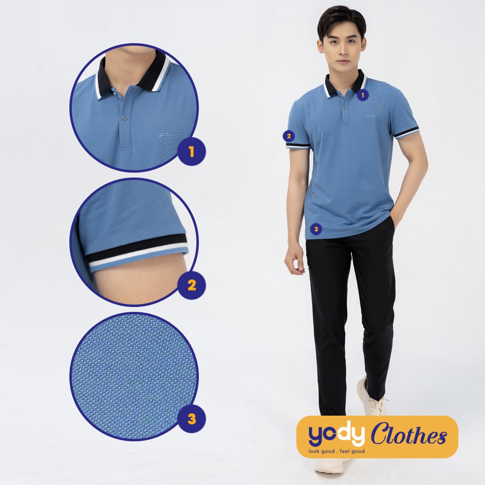 [Mã WABRYD221 giảm 10% đơn 250K] Áo thun polo nam YODY vải mắt chim cổ bẻ tay ngắn cotton mềm mại co giãn tốt APM3639 | BigBuy360 - bigbuy360.vn