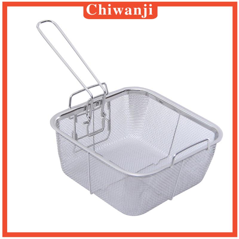 Rổ Inox Vuông 20cmx20cm Đựng Khoai Tây Chiên