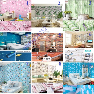 Giấy dán tường 10m keo sẵn chỉ bóc dán