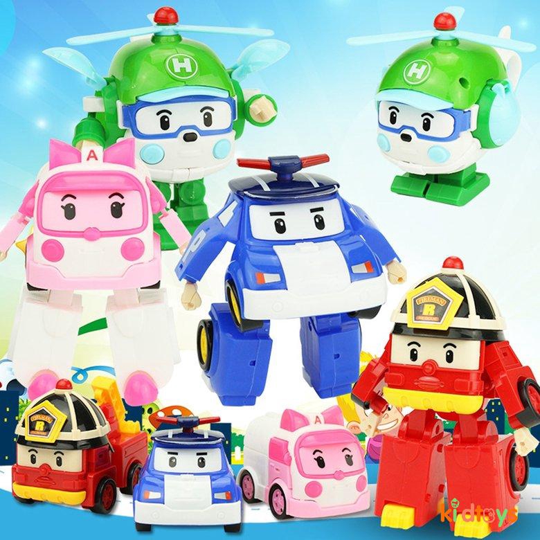 Đồ chơi biến hình biệt đội xe robocar Poli 2 trong 1