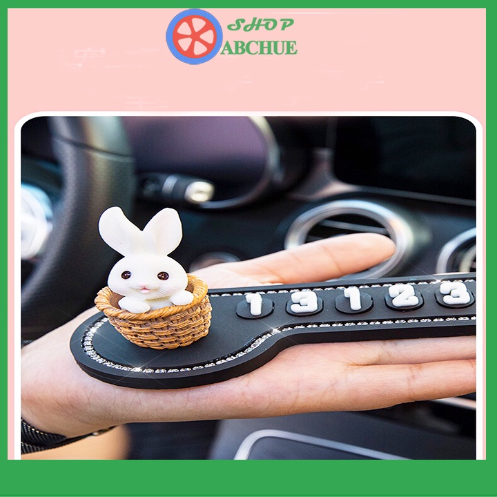 Bảng số điện thoại để Taplo  khi dừng đỗ xe hình chú thỏ và giỏ cà rốt