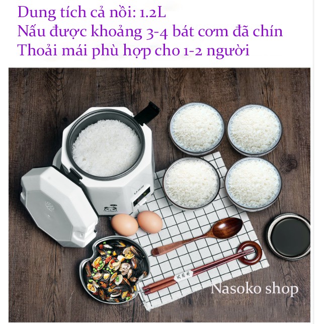 Nồi cơm điện mini hãng UXUE B12 lòng rời chống dính tiện ích nội địa TQ | BigBuy360 - bigbuy360.vn