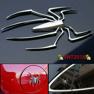 Decal 3D inox hình con nhện