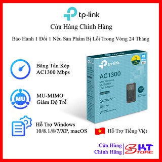 USB Thu Sóng Wifi MU-MIMO Tp-Link Archer T3U Chuẩn AC Tốc Độ 1300Mbps - Hàng Chính Hãng