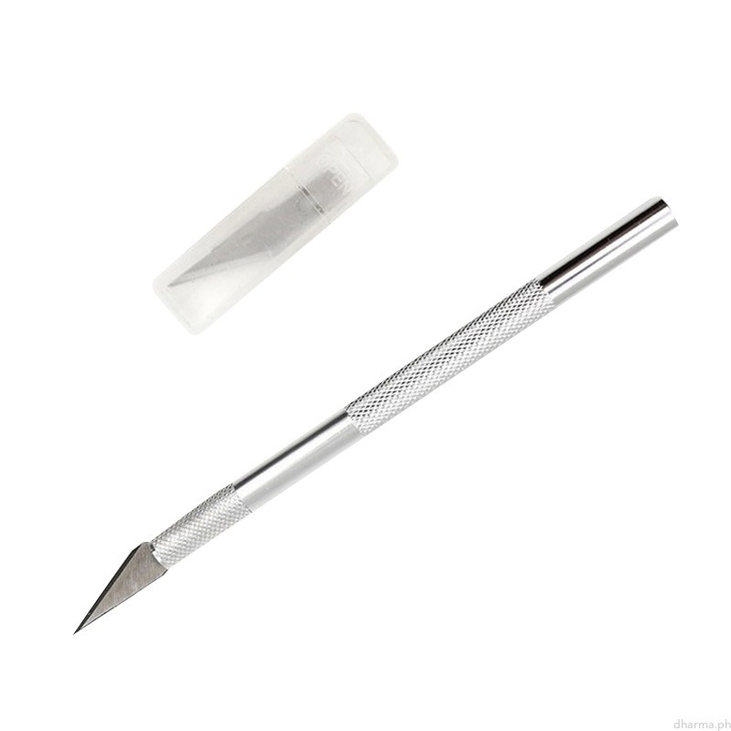 Set dao mổ kim loại khắc thủ công + 10 lưỡi thay