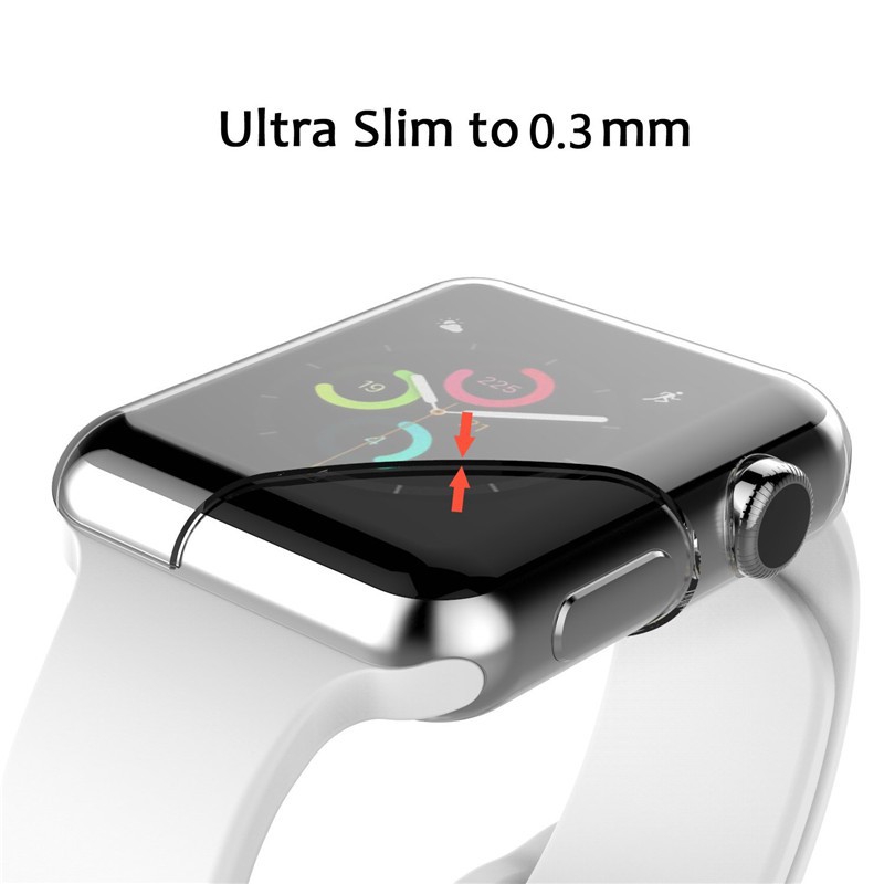 Ốp Tpu Mềm Siêu Mỏng Cho Đồng Hồ Thông Minh Apple Iwatch 44mm 42mm 40mm 38mm Series 4 3 2 1