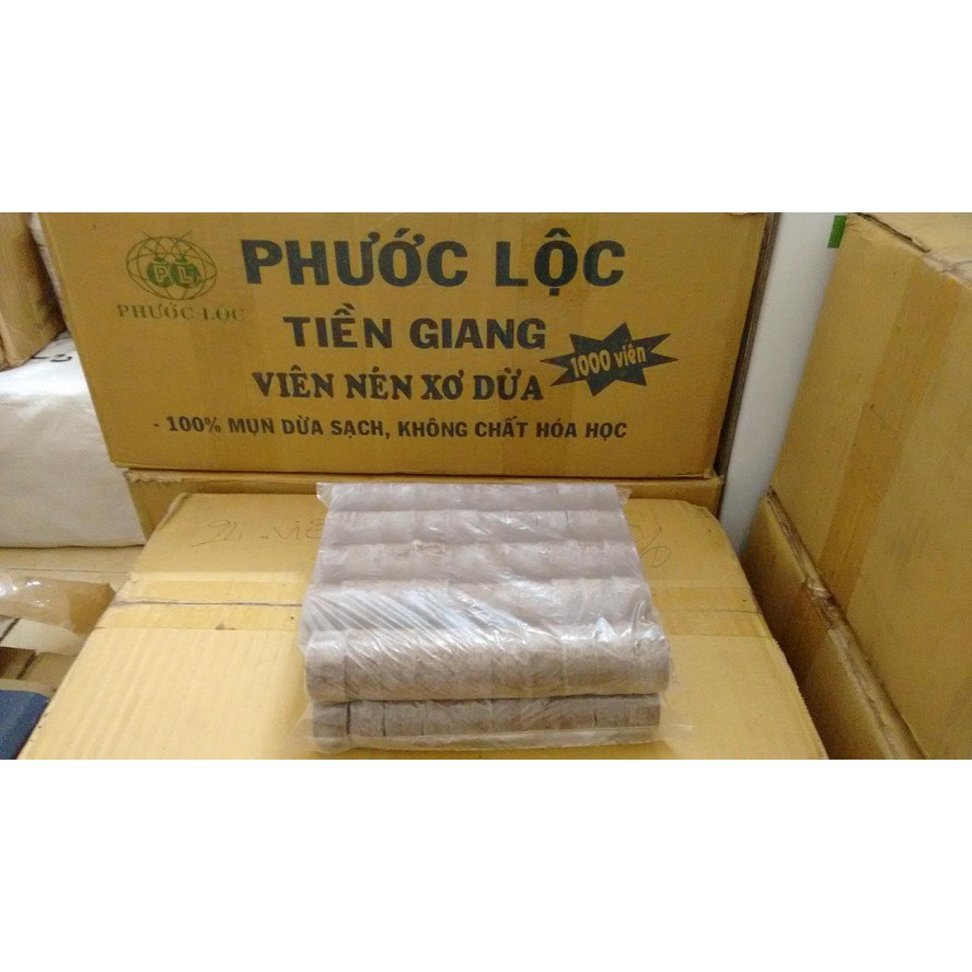 Gói 100 viên nén xơ dừa Phước Lộc-Tiền Giang (ươm hạt)