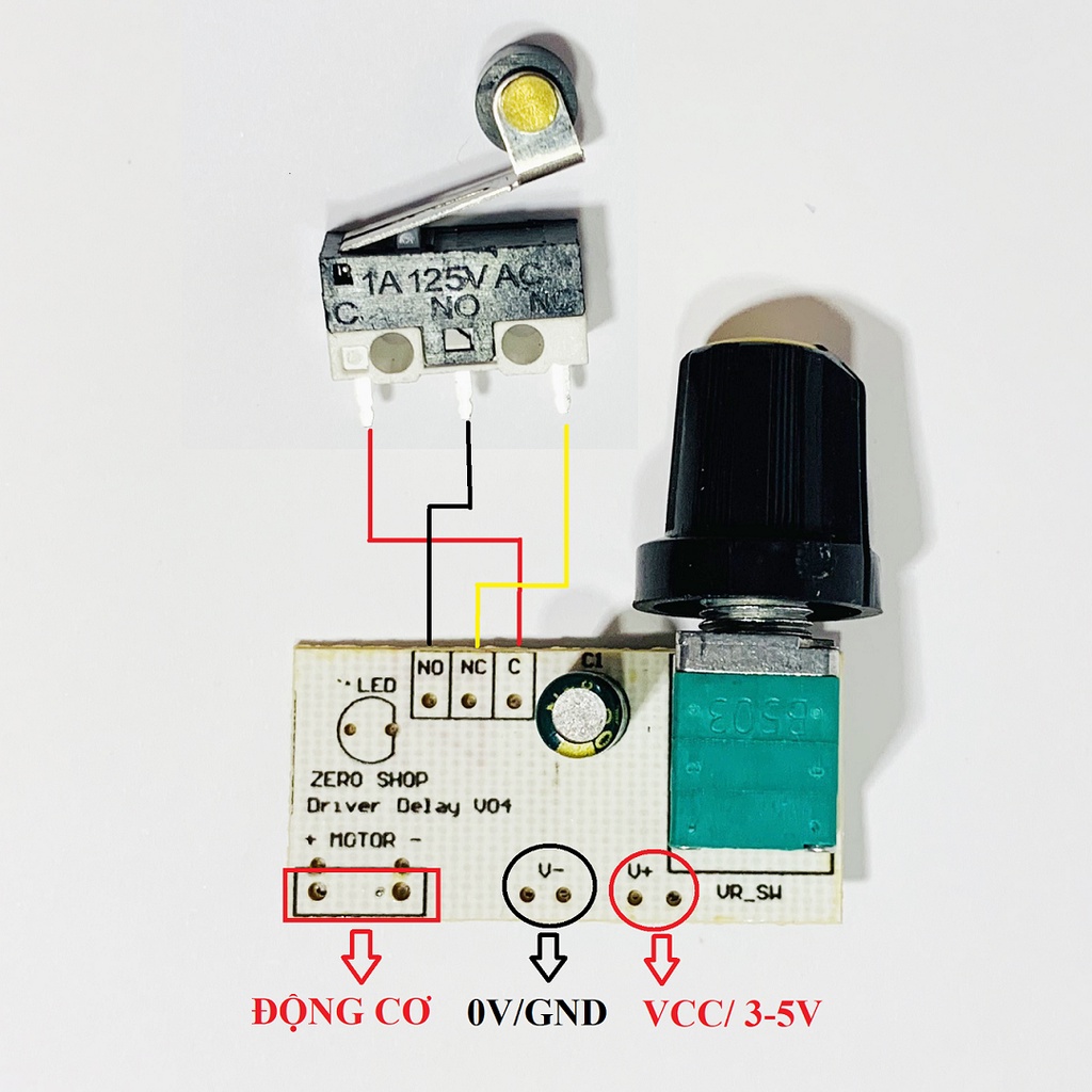 Mạch Delay 0-5s V04 (Dùng làm Máy rót rượu tự động) - 1688s.vn