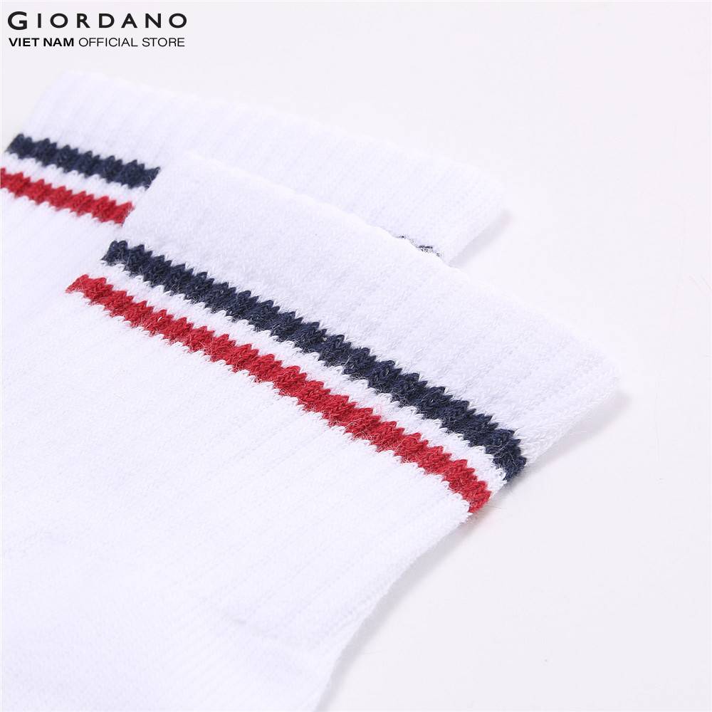 Combo 2 Đôi Vớ Cổ Cao Unisex Giordano Cotton Socks 01159019