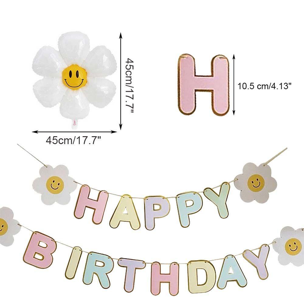 Dây Treo Trang Trí Bong Bóng Hình Hoa Cúc Dễ Thương