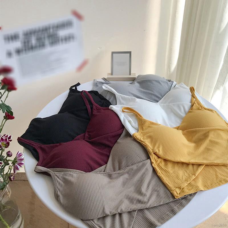 Áo Hai Dây Màu Trơn Thiết Kế Dây Đan Chéo Quyến Rũ