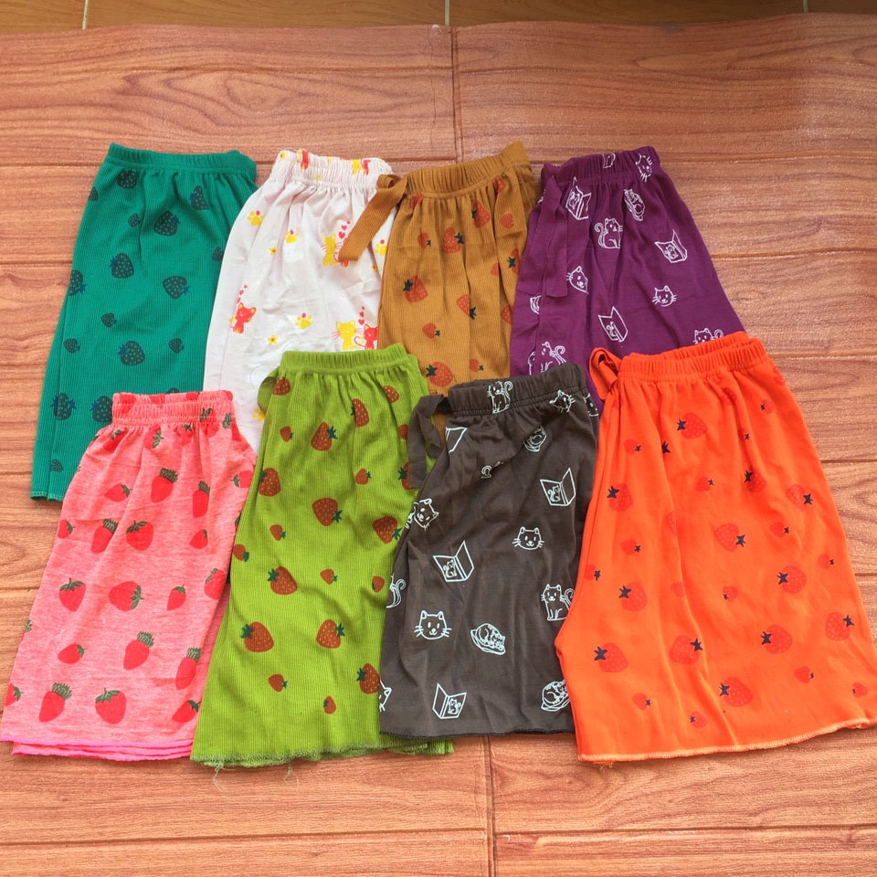 Quần Đùi Mặc Đi Ngủ Nữ ❤️ Quần Short Thun Dáng Ngắn Thiết Kế Viền Bèo Họa Tiết Hoạt Hình Cute salenka | BigBuy360 - bigbuy360.vn