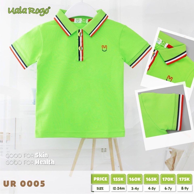 Áo polo bé trai Uala Rogo - Áo phông polo cộc tay 1-9y