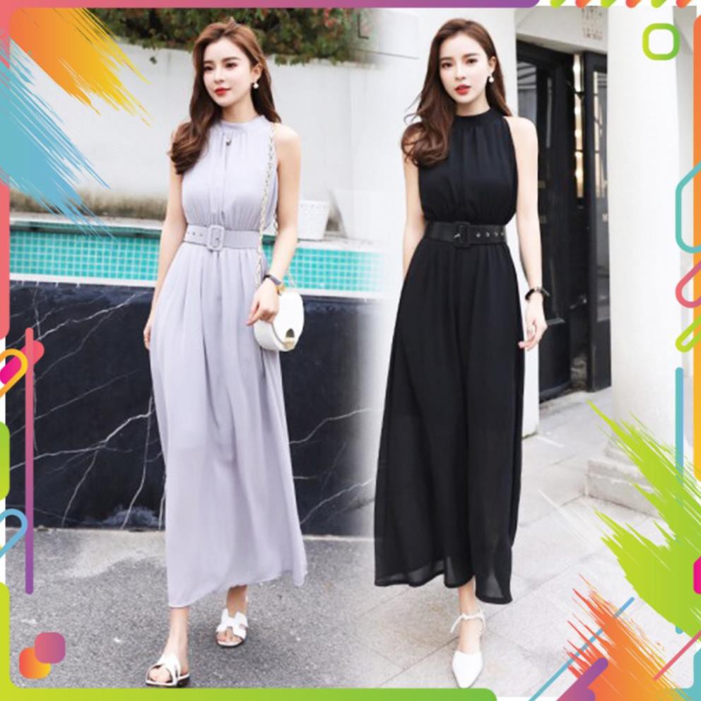 [Mua 1 Tặng 1] Đầm Maxi Dài Lụa Đẹp Hàng Hiệu Cao Cấp, Đi Biển, Dự Tiệc Váy Maxi Trắng Xám, Đen - GShop 👗 *