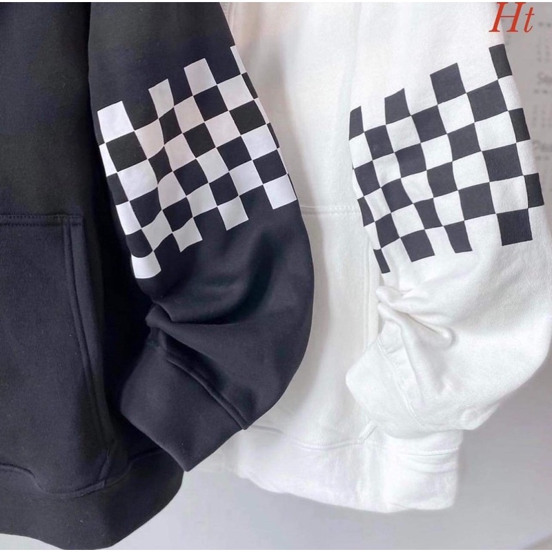 Áo khoác nỉ cotton caro vòng tay H2A677