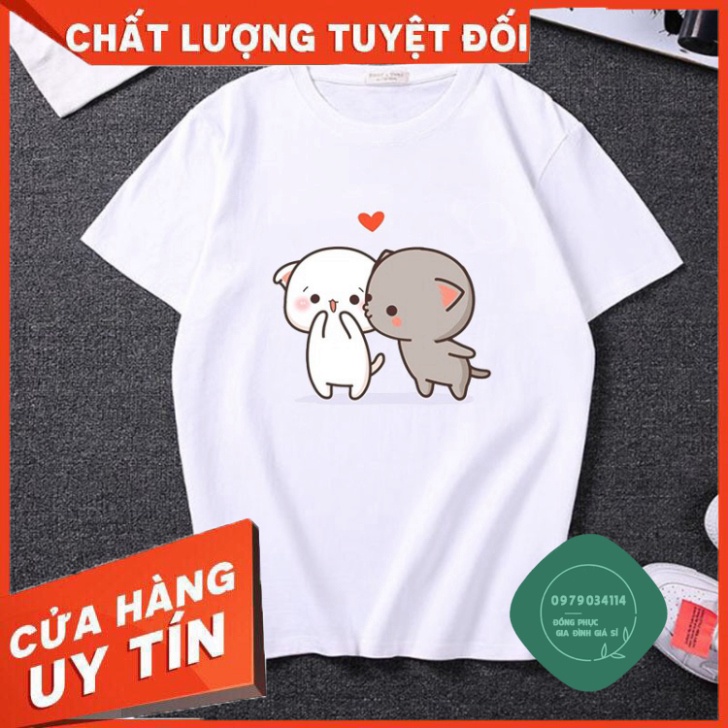 Áo thun giá sỉ Áo đôi nam nữ tình yêu bạn thân đẹp unisex nam nữ gia đình cao cấp thoáng mát form rộng