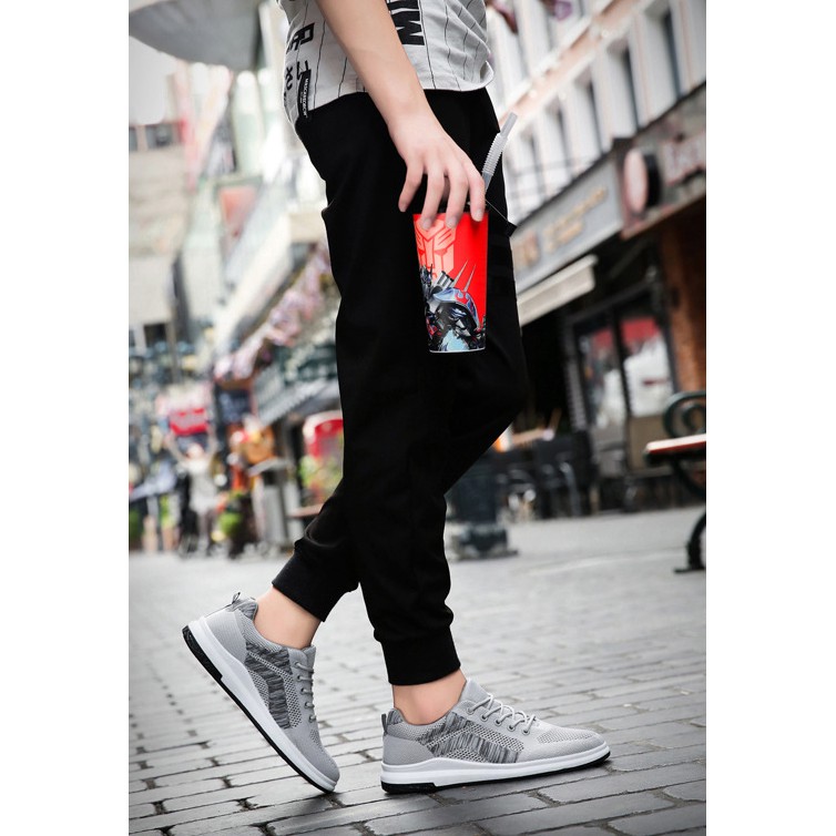 Giày thể thao sneaker nam D58, phong cách trẻ trung năng động, đế cao su non đi cực êm