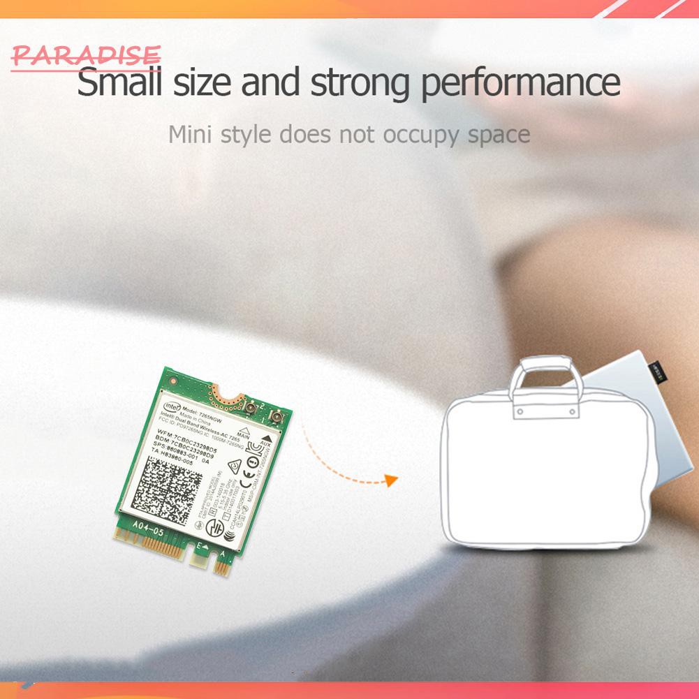 Thẻ Mạng Không Dây Bluetooth 300m M.2 Ngff 7265ngw 2.4g / 5g | BigBuy360 - bigbuy360.vn