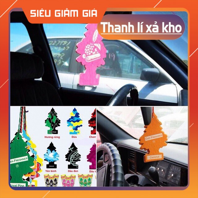 (Có thể chọn mùi ) 1 cây thông sáp thơm little trees khử mùi thơm phòng, treo tủ quần áo, xe hơi