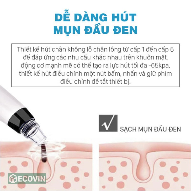 Máy Hút Mụn Cầm Tay Mini Hali Care Chính Hãng