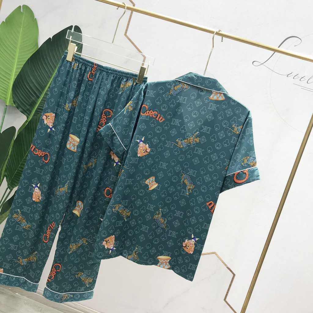 Pijama Lụa Cộc Tay Quần Dài Cao Cấp Y60