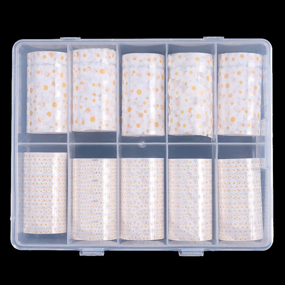 Miếng Dán Trang Trí Móng Tay Màu Laser Trong Suốt DIY