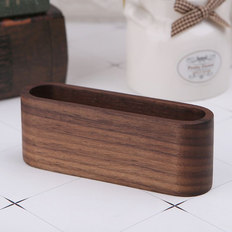 Hộp đựng trưng bày thẻ danh thiếp để bàn bằng gỗ gọn gàng tiện lợi