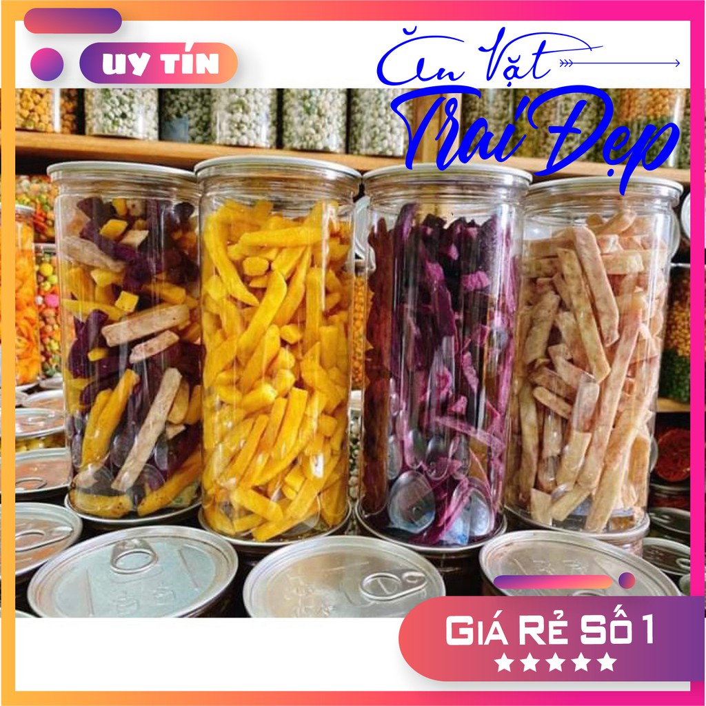 KHOAI TÍM CỌNG 300gr Hủ Pet - Trai Đẹp Snack