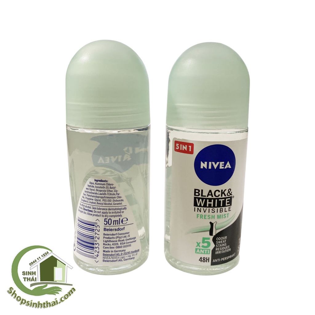 Lăn nách khử mùi NIVEA nữ BLACK & WHITE 50ml