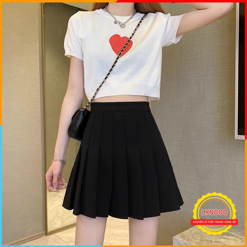 Chân váy xếp ly ngắn xòe hotrend chân váy tennis dáng chữ a màu đen, trắng, nâu mặc đi làm đi chơi dễ phối đồ- Lyndoo | BigBuy360 - bigbuy360.vn