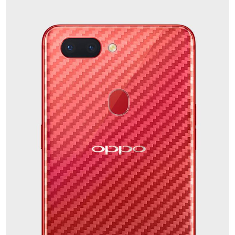 Miếng dán mặt sau họa tiết sợi cacbon cho Oppo A3s/A5 A57/A39 A59/A59s A7/A5S A71 A77 A83/A1