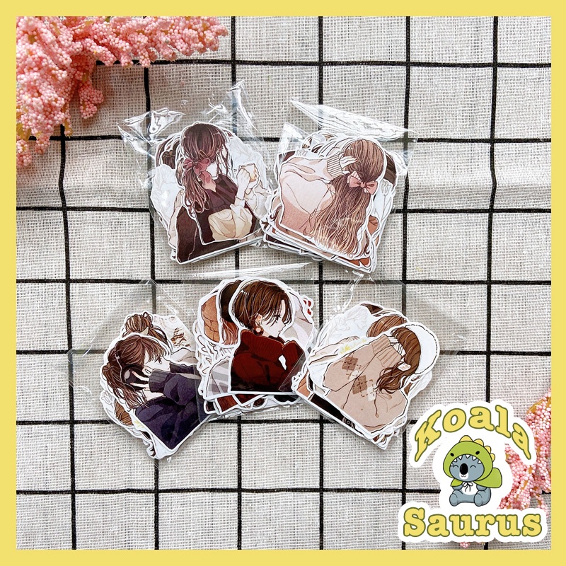 Set 25 sticker decal ảnh BEHIND A GIRL trang trí sổ tay planner