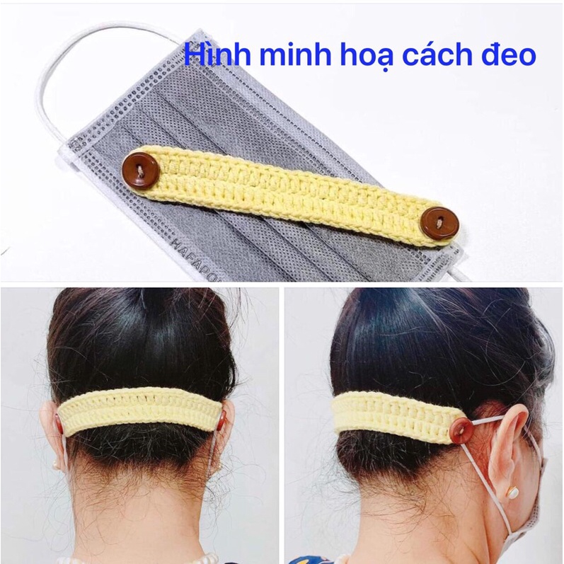 5 cái TAI GIẢ HỖ TRỢ ĐEO KHẨU TRANG đen - Handmade | BigBuy360 - bigbuy360.vn
